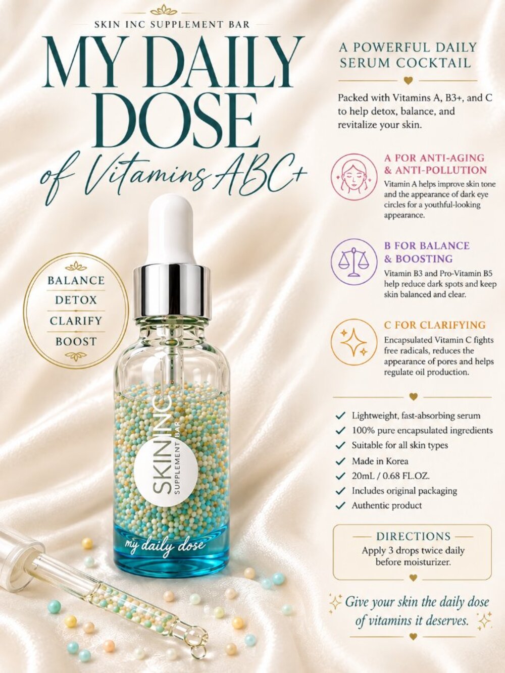 Skin Inc My Daily Dose of Vitamins ABC+ Serum